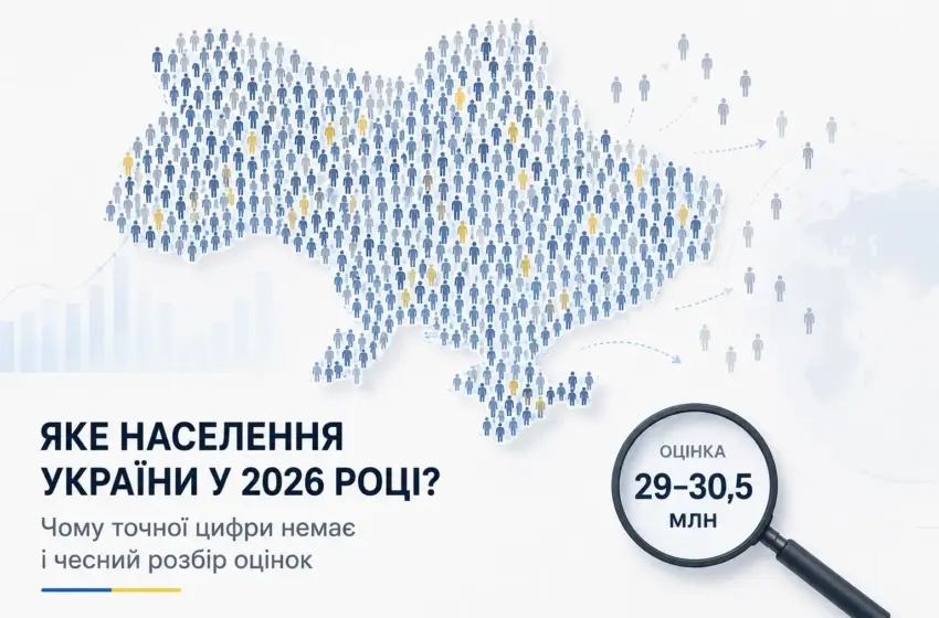  Яке населення України у 2026 році: чому точної цифри немає і які є оцінки